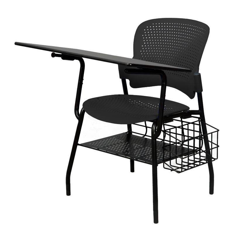 Creative office Chair Manufacturers - Syona Roots student writing pad black chair manufacturer